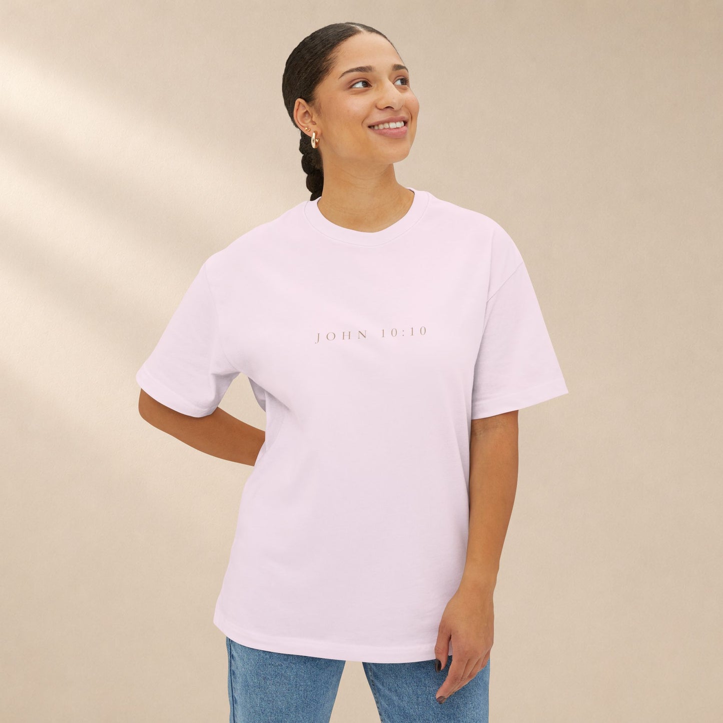 Abundant Life Oversized Boxy Tee | John 10:10 Christian Shirt | Have Life Abundantly