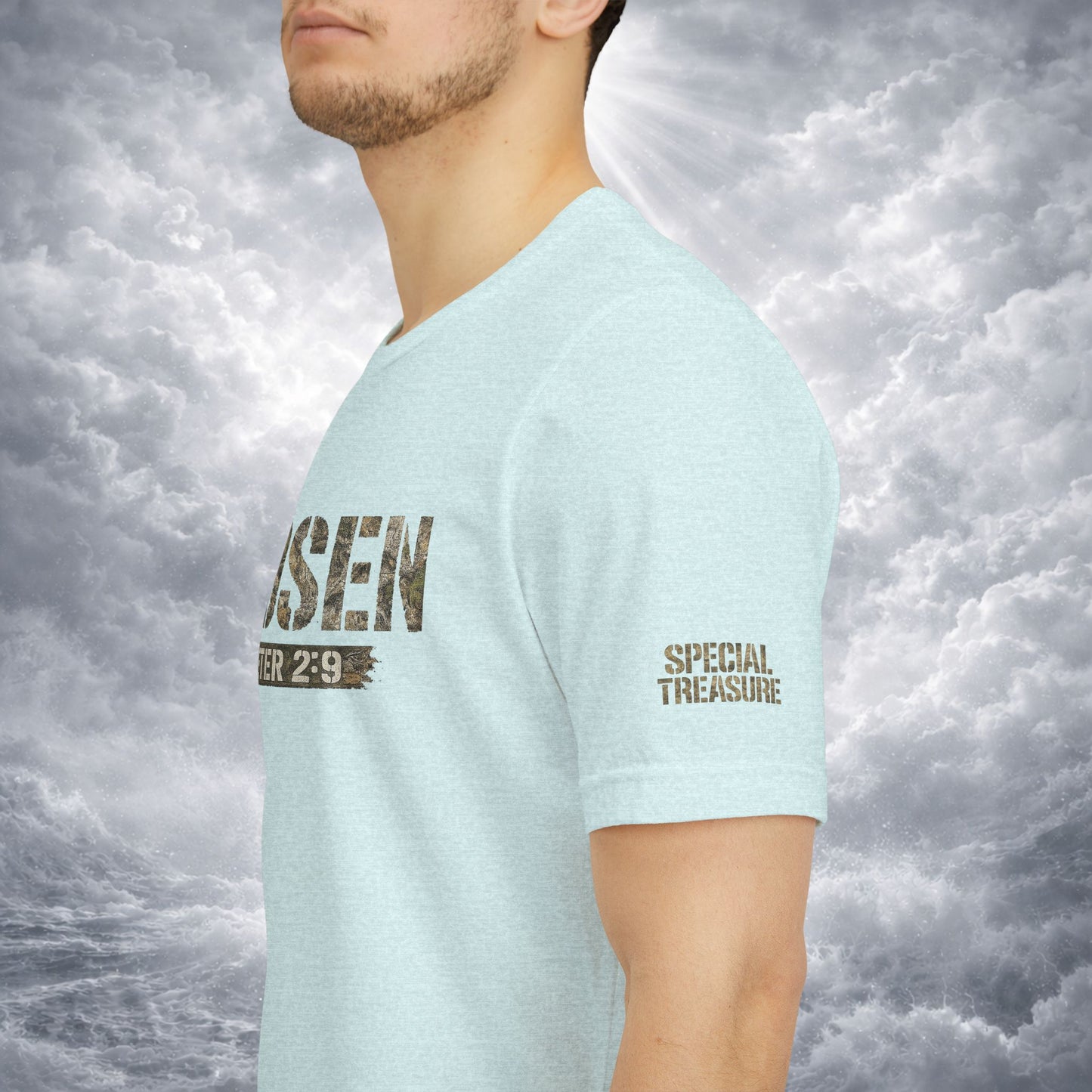 CHOSEN Camo Tee, Royal Priesthood, Special Treasure | 1 Peter 2:9 Christian Apparel