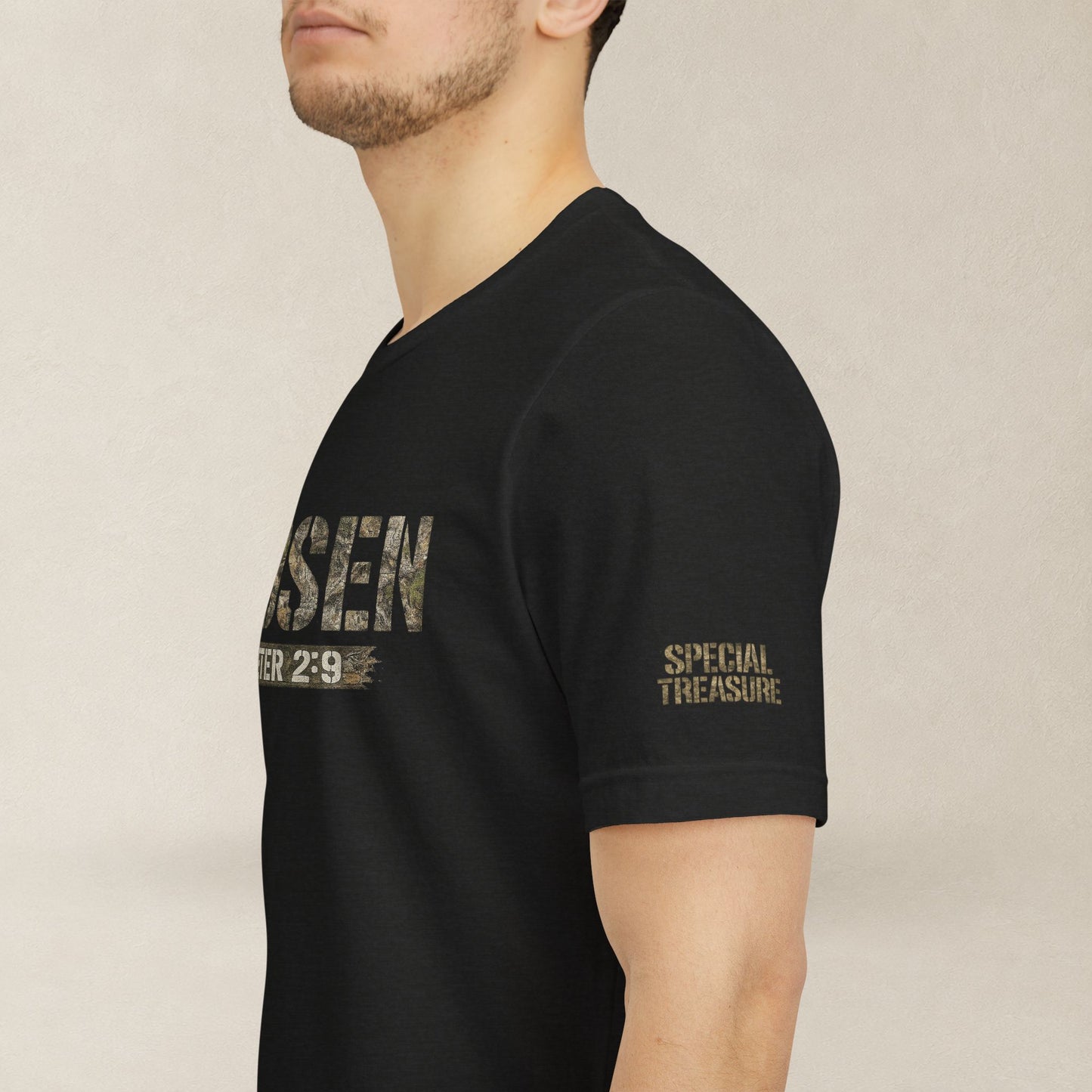 CHOSEN Camo Tee, Royal Priesthood, Special Treasure | 1 Peter 2:9 Christian Apparel