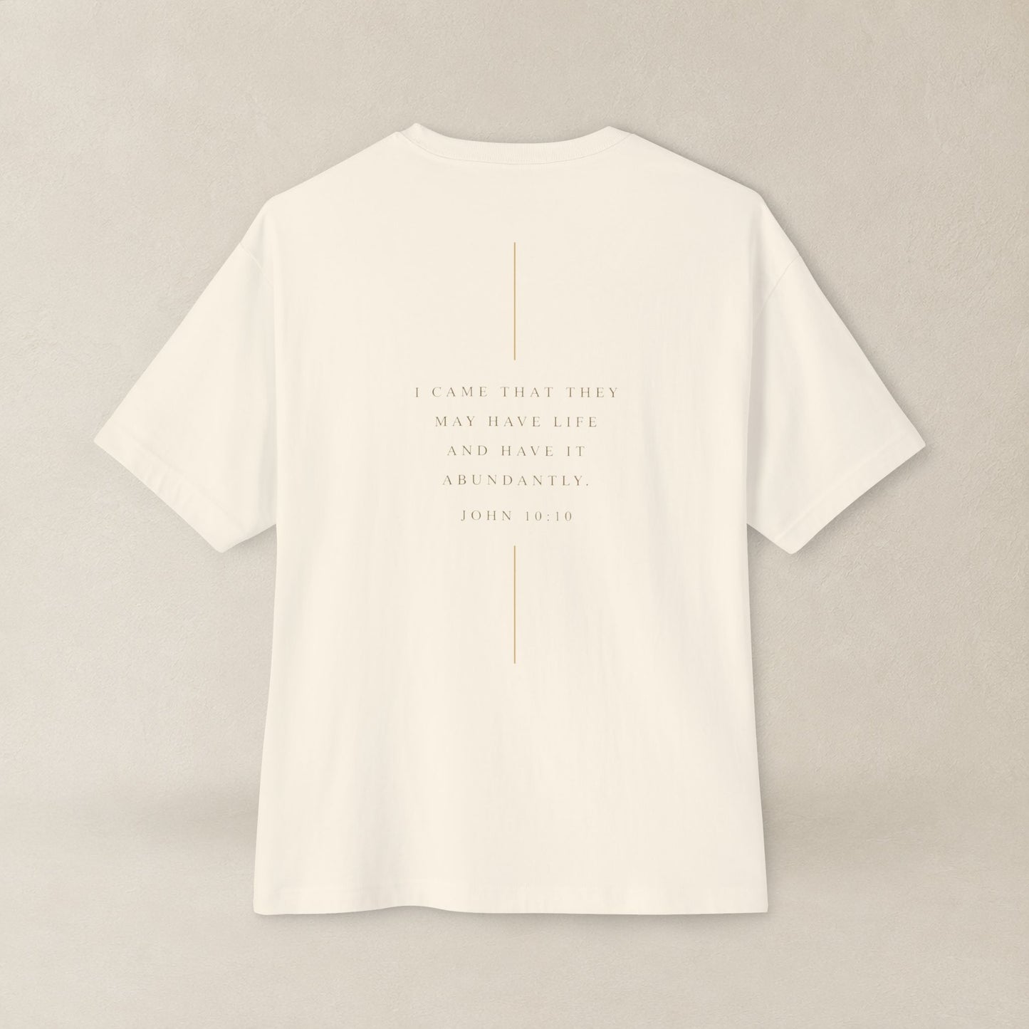 Abundant Life Oversized Boxy Tee | John 10:10 Christian Shirt | Have Life Abundantly