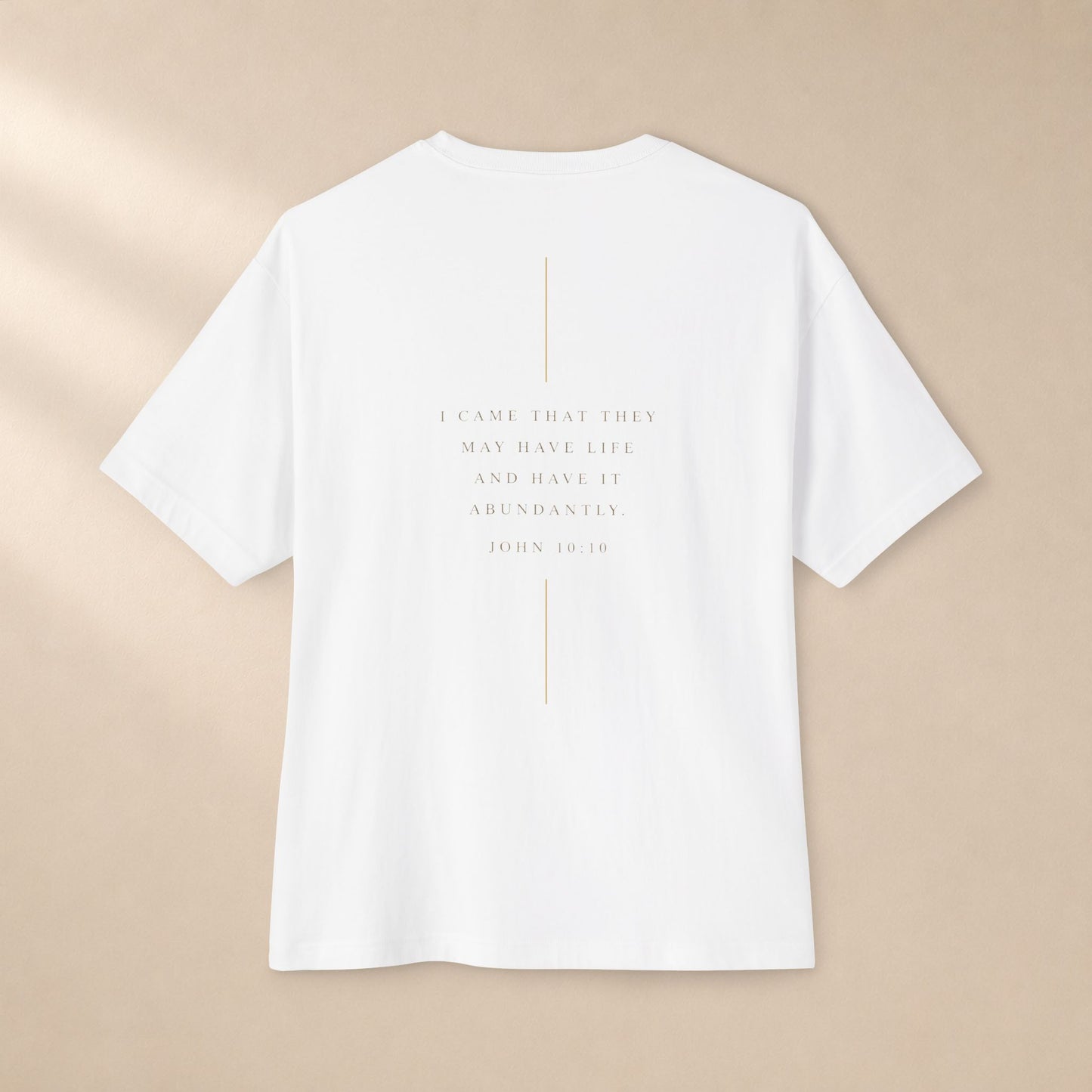 Abundant Life Oversized Boxy Tee | John 10:10 Christian Shirt | Have Life Abundantly