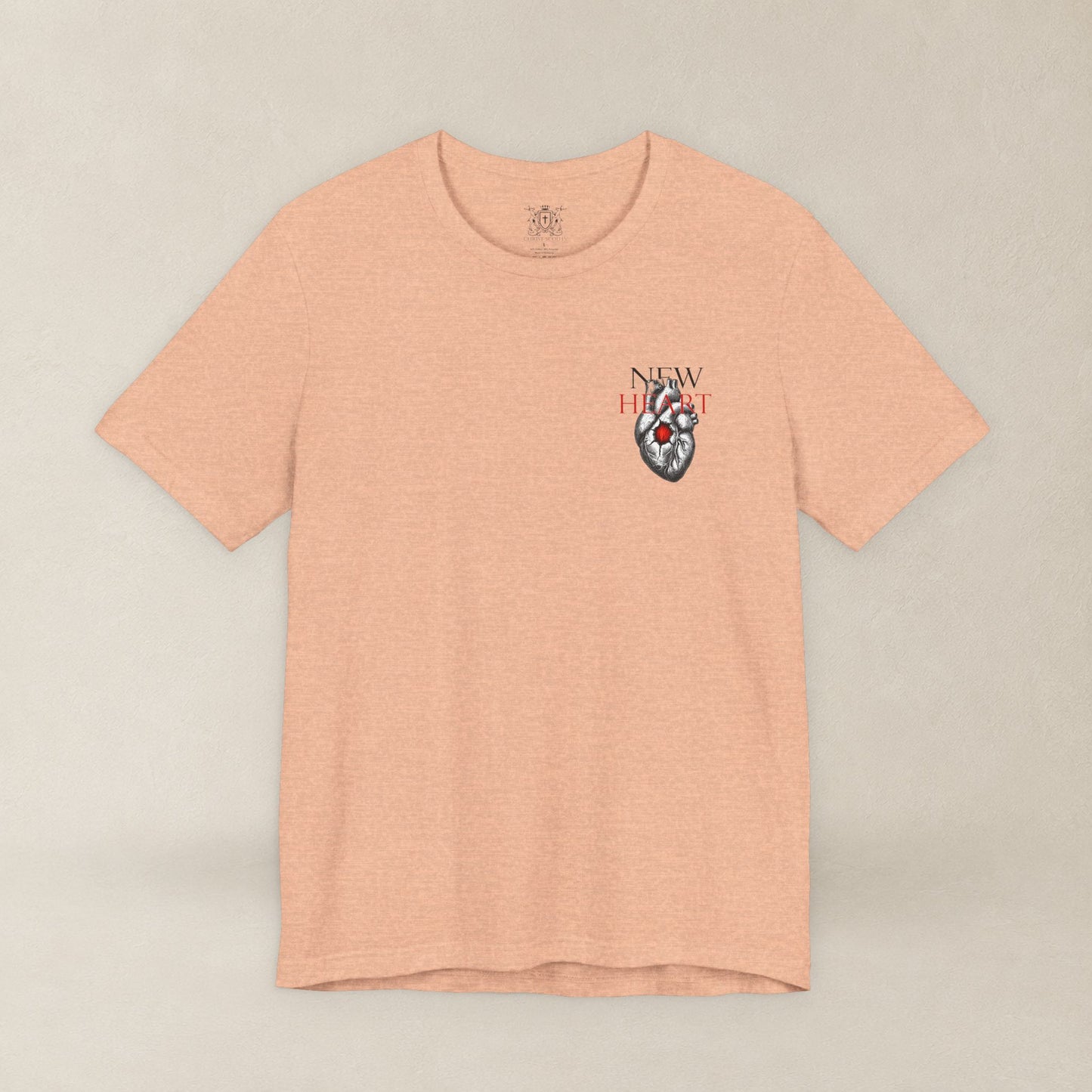 New Heart — Ezekiel 36:26 Christian Typographic Tee | Christ Scouts