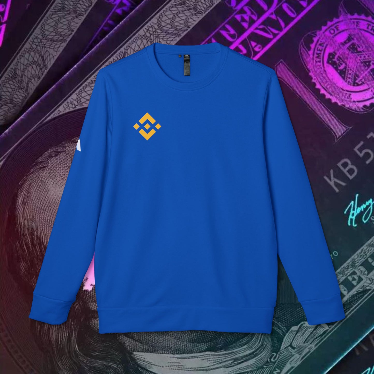 adidas® Unisex Fleece Crewneck Sweatshirt (Binance - BNB)