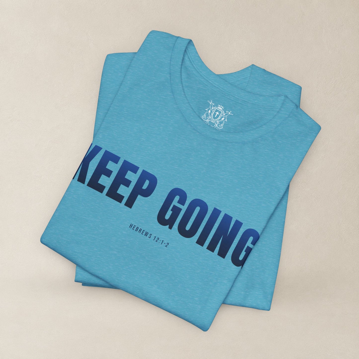KEEP GOING Run With Endurance | Christian Tee | Hebrews 12: 1-2
