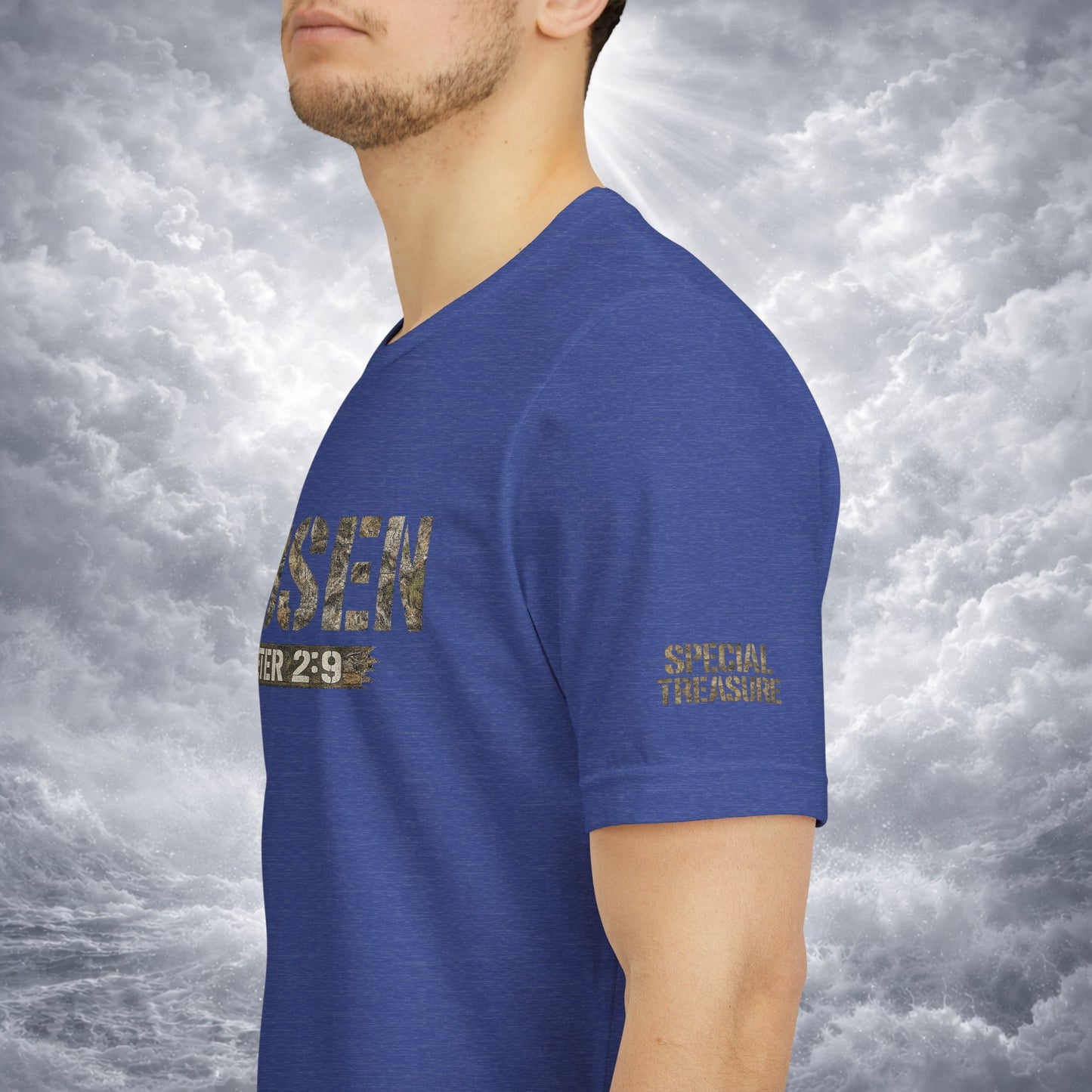 CHOSEN Camo Tee, Royal Priesthood, Special Treasure | 1 Peter 2:9 Christian Apparel