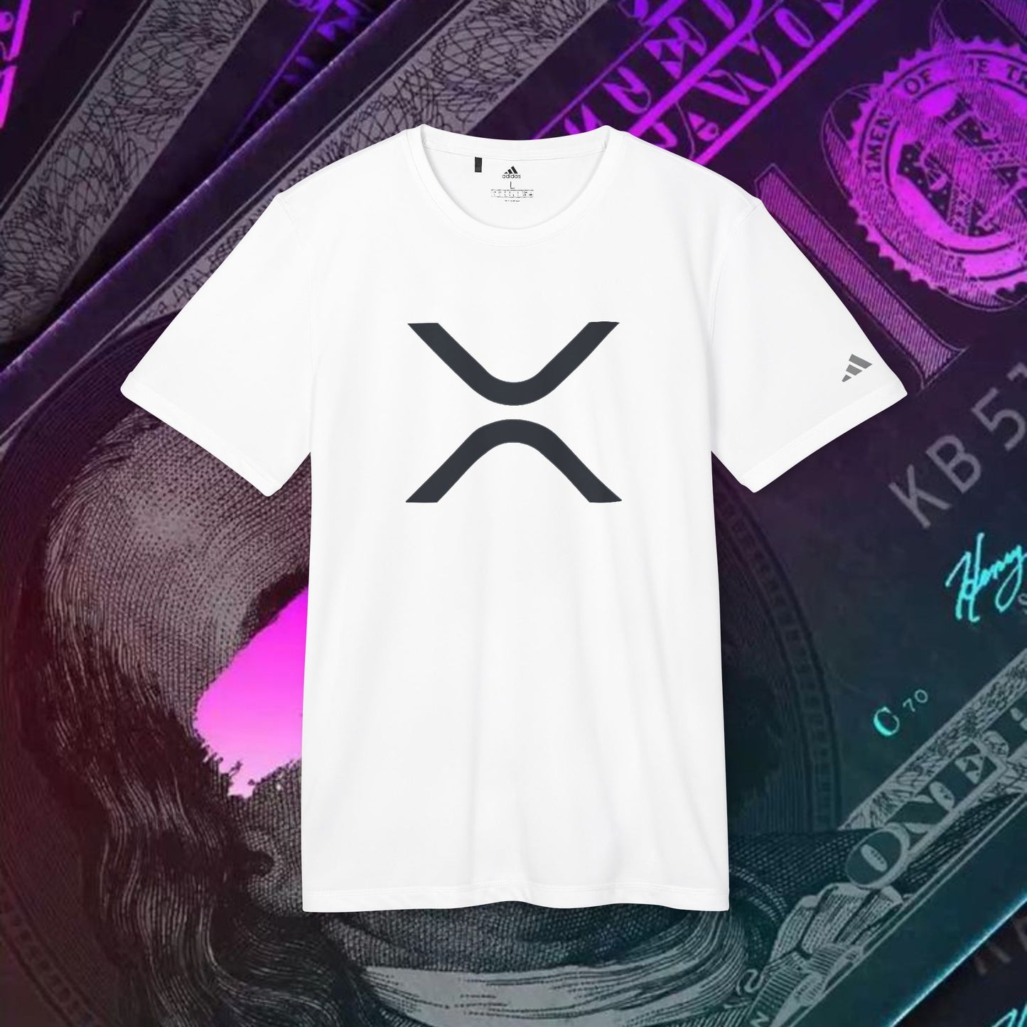 adidas® Unisex Sport T-shirt (Ripple - XRP)  big logo