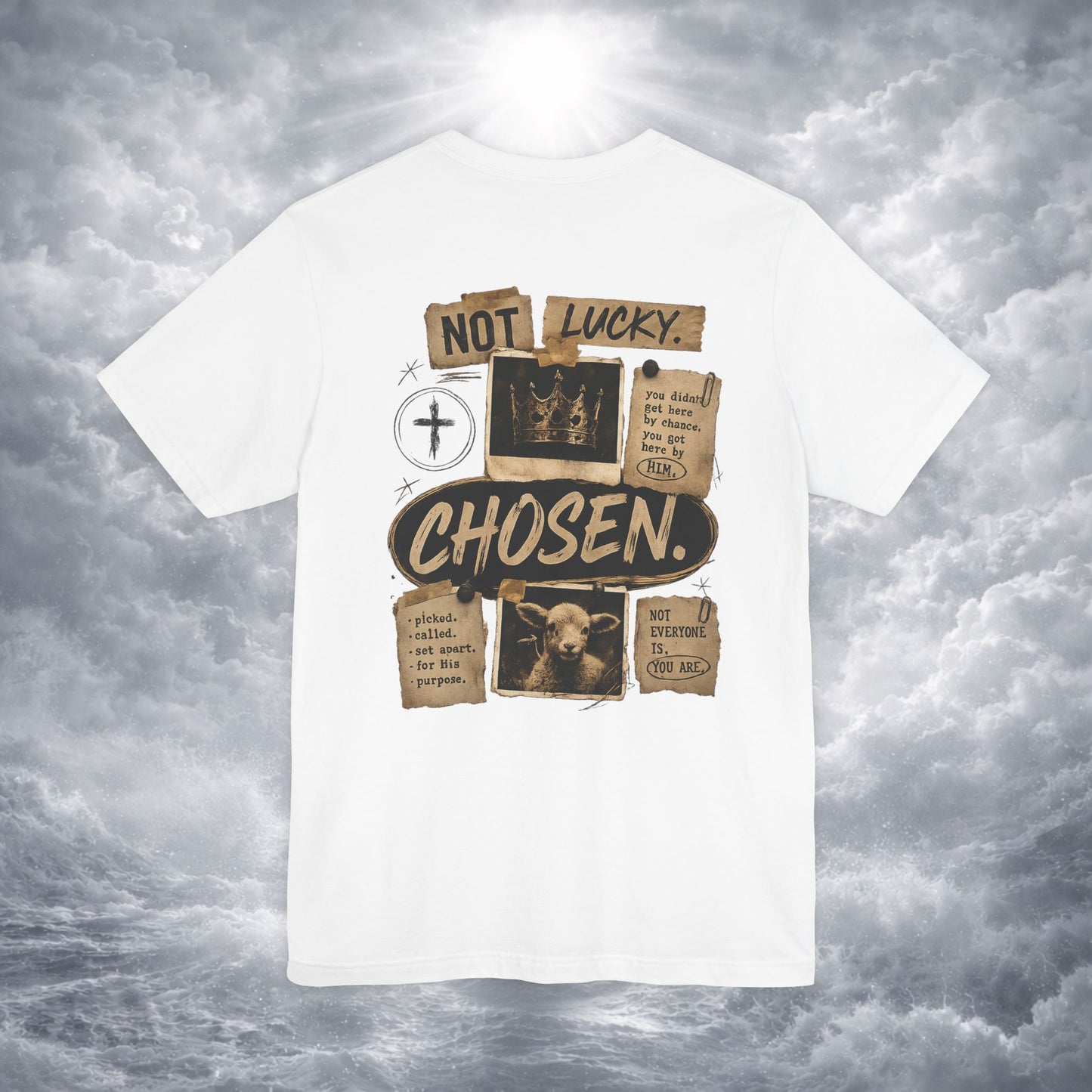 Not Lucky. Chosen. | Christian Graphic Tee | 1 Peter 2:9
