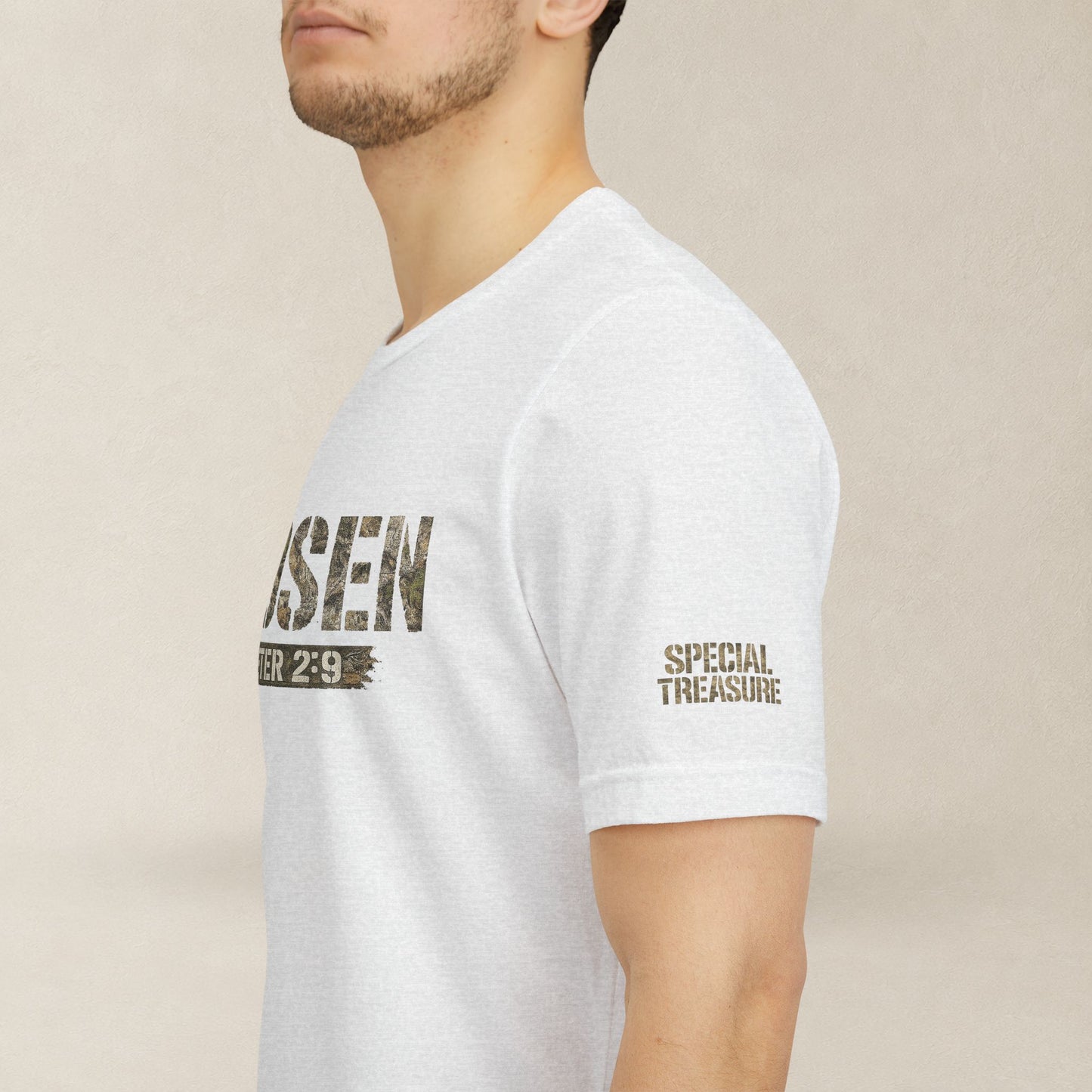 CHOSEN Camo Tee, Royal Priesthood, Special Treasure | 1 Peter 2:9 Christian Apparel