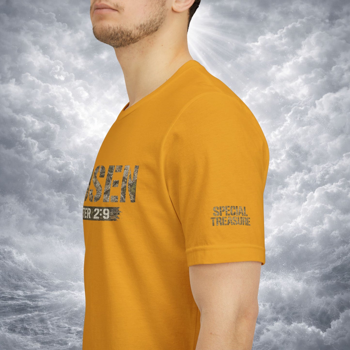 CHOSEN Camo Tee, Royal Priesthood, Special Treasure | 1 Peter 2:9 Christian Apparel