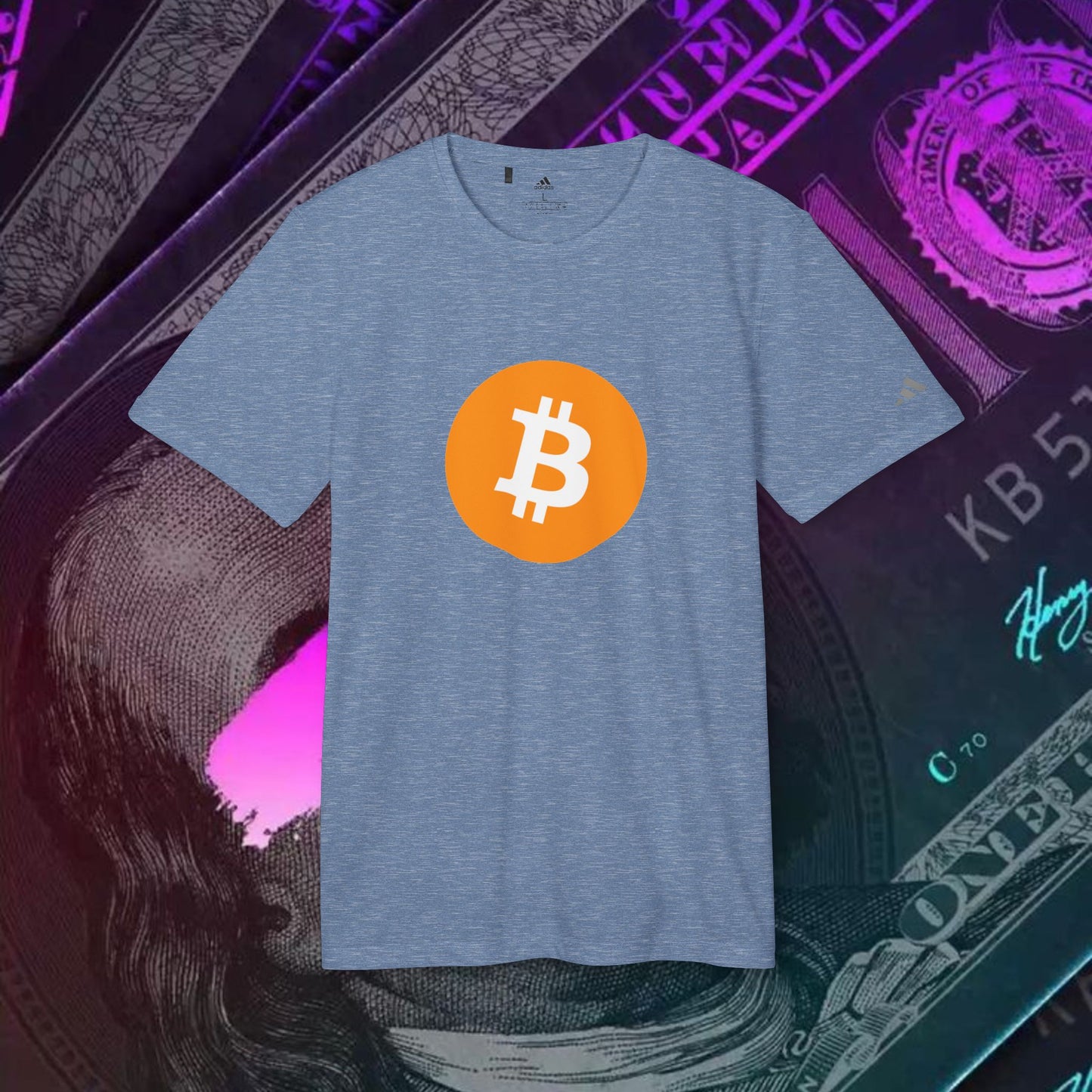 adidas® Unisex Sport T-shirt ( Bitcoin - BTC ) big logo