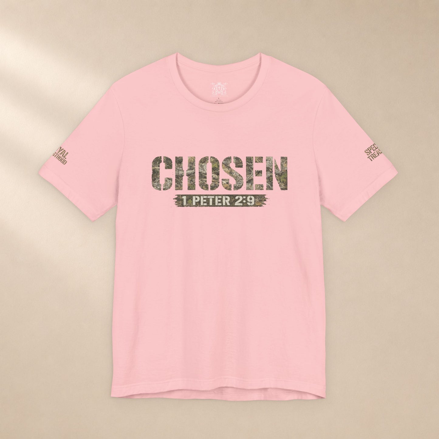 CHOSEN Camo Tee, Royal Priesthood, Special Treasure | 1 Peter 2:9 Christian Apparel
