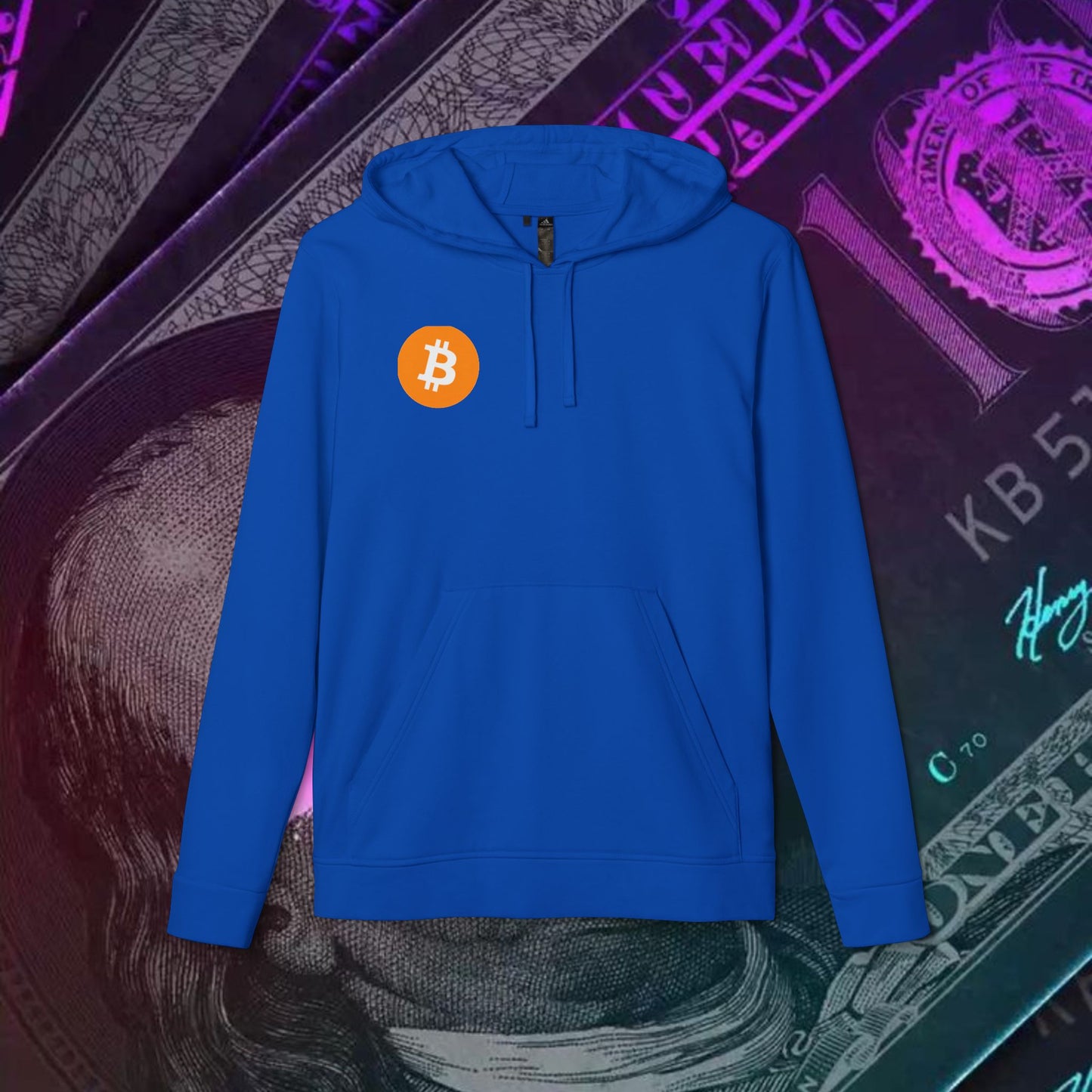 adidas® Unisex Fleece Hoodie (Bitcoin - BTC)