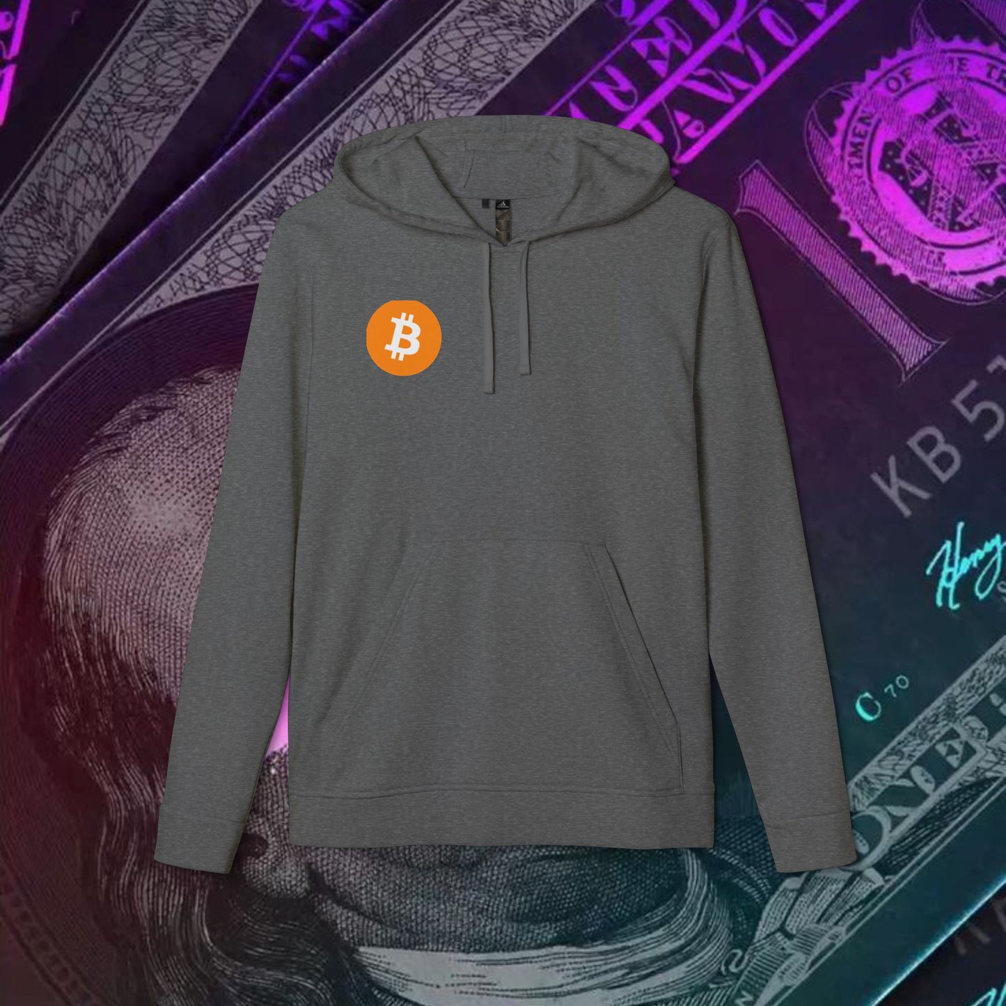 adidas® Unisex Fleece Hoodie (Bitcoin - BTC)