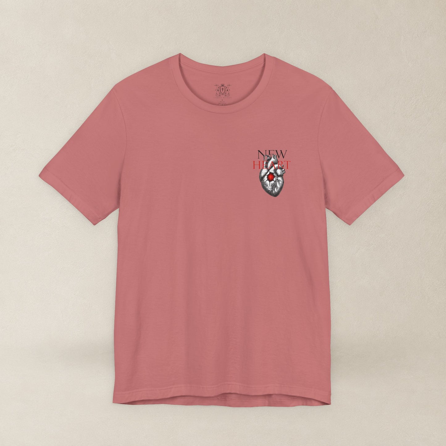 New Heart — Ezekiel 36:26 Christian Typographic Tee | Christ Scouts