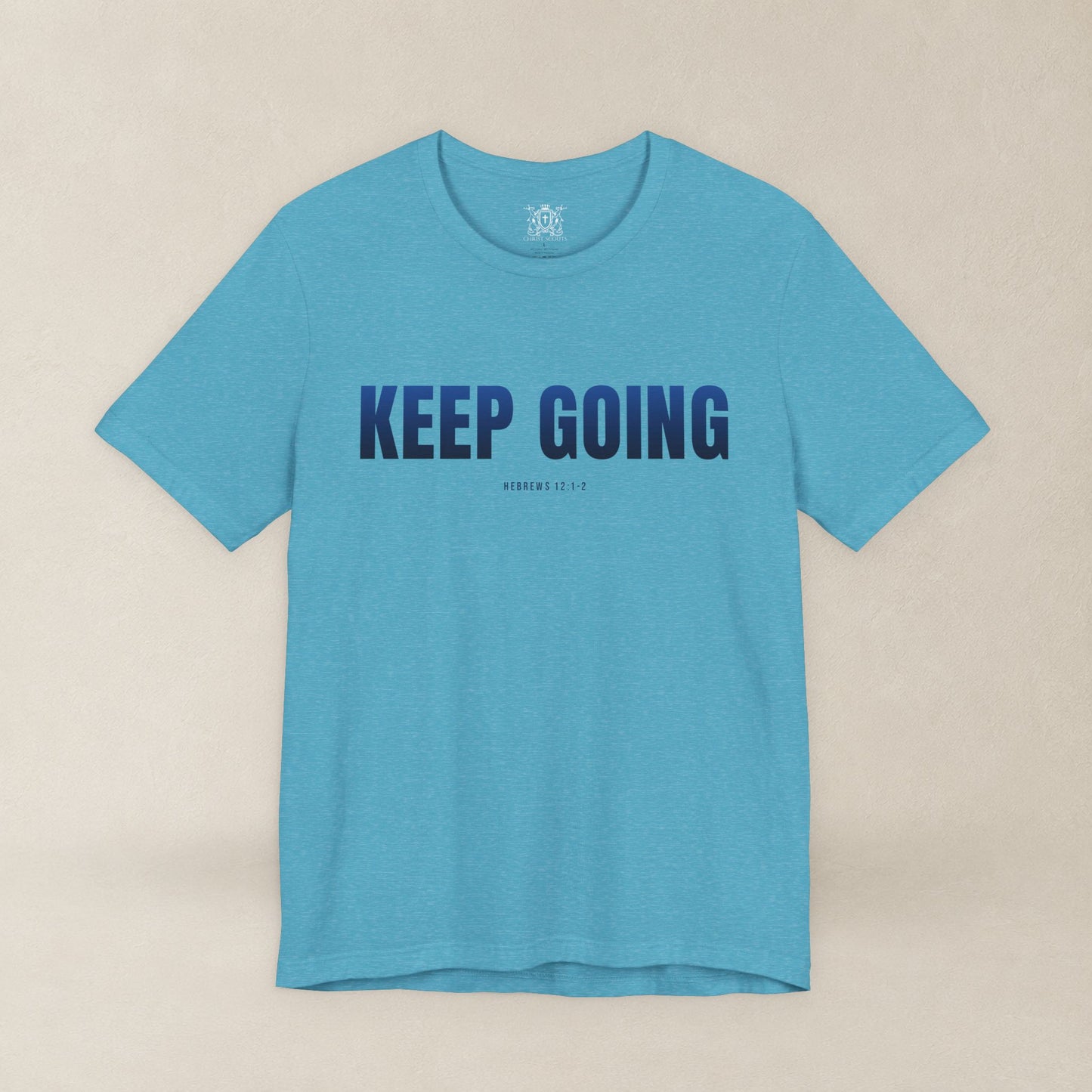 KEEP GOING Run With Endurance | Christian Tee | Hebrews 12: 1-2