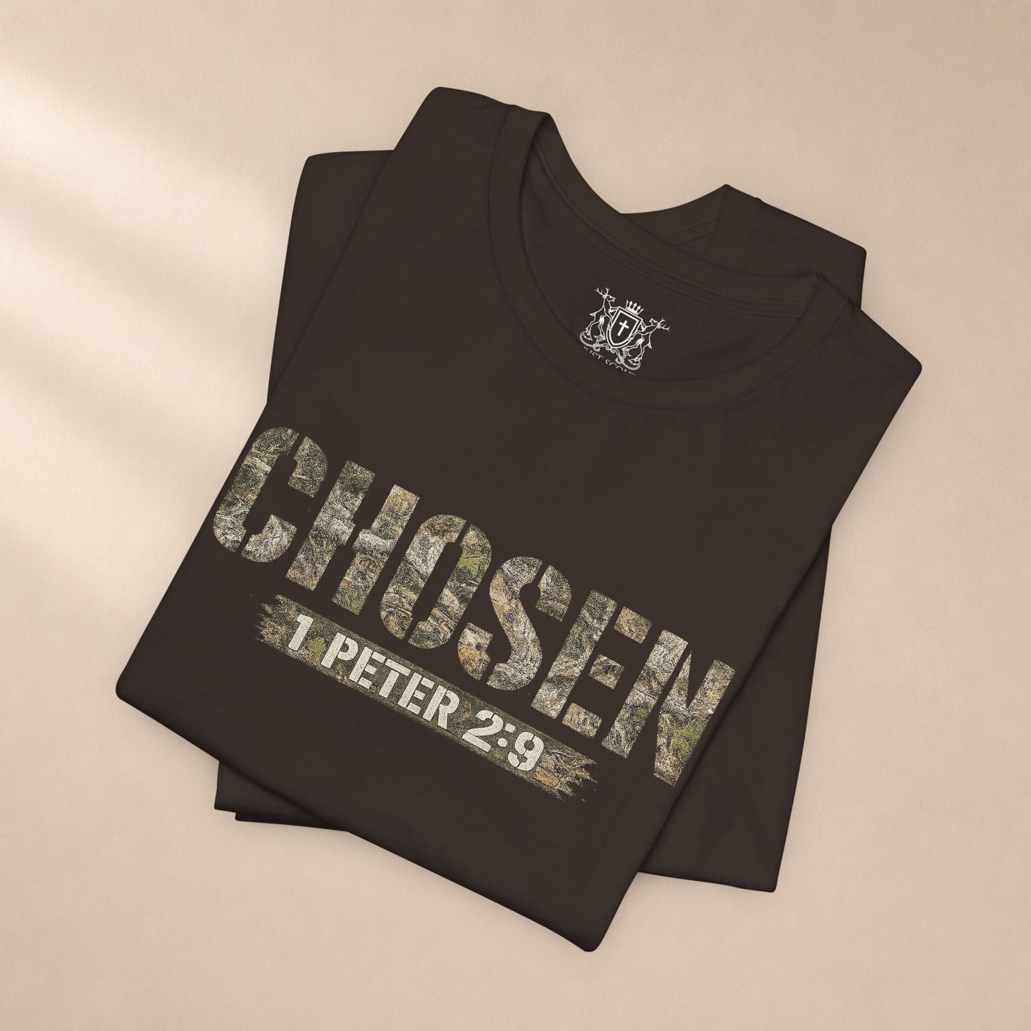 CHOSEN Camo Tee, Royal Priesthood, Special Treasure | 1 Peter 2:9 Christian Apparel