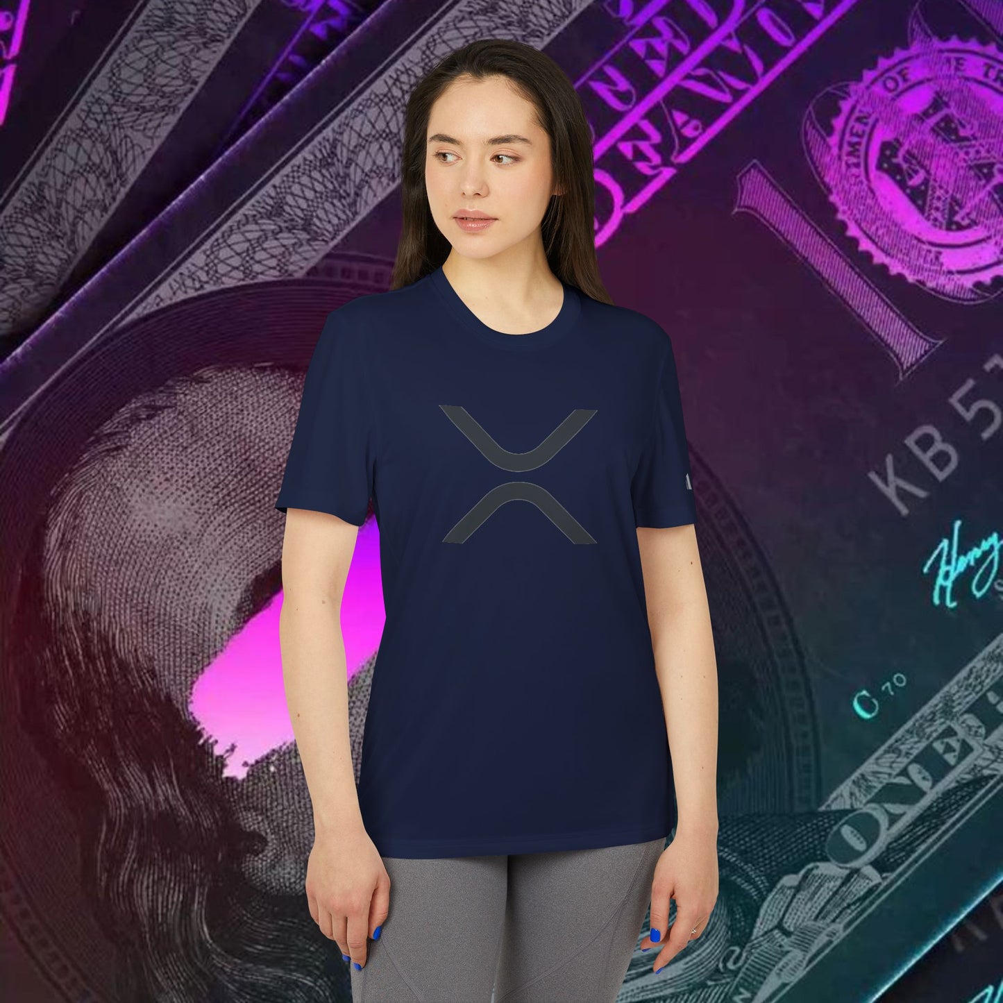 adidas® Unisex Sport T-shirt (Ripple - XRP)  big logo