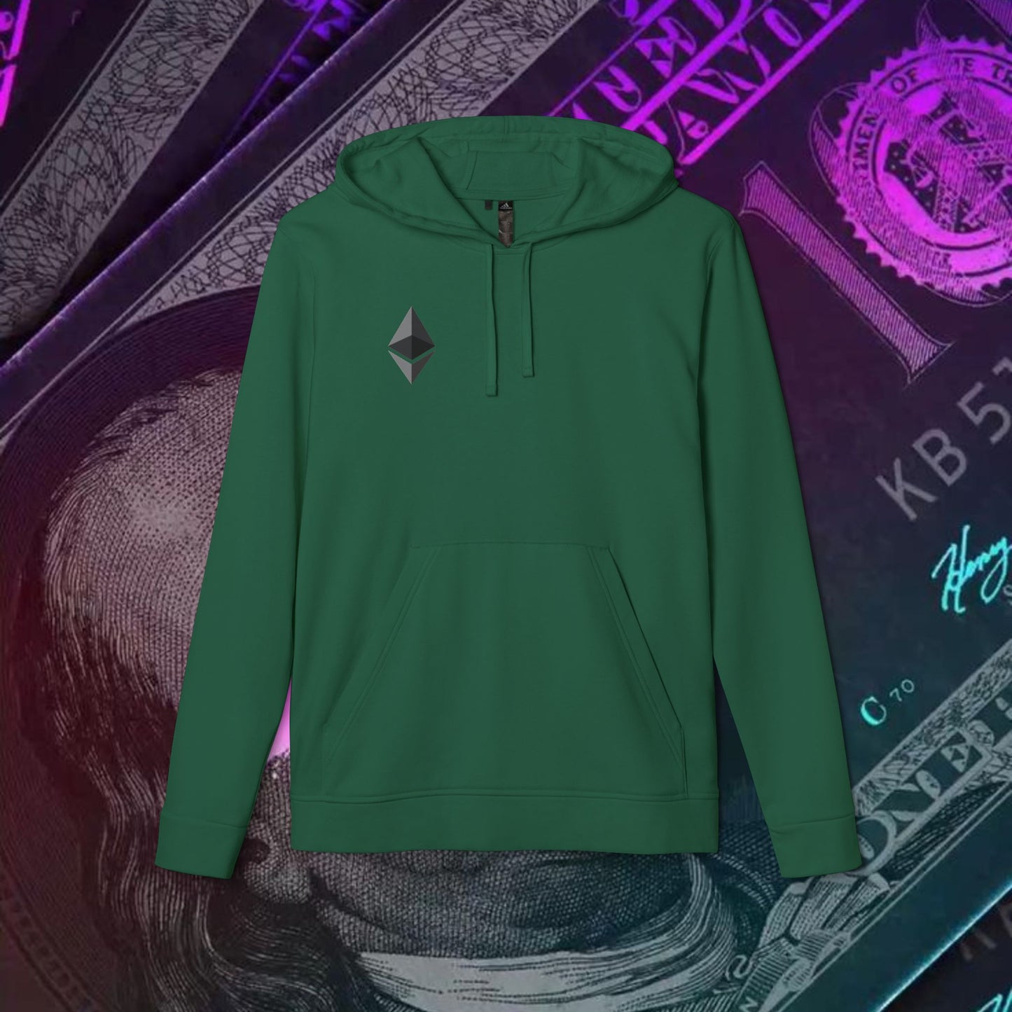 adidas® Unisex Fleece Hoodie (Ethereum - ETH)