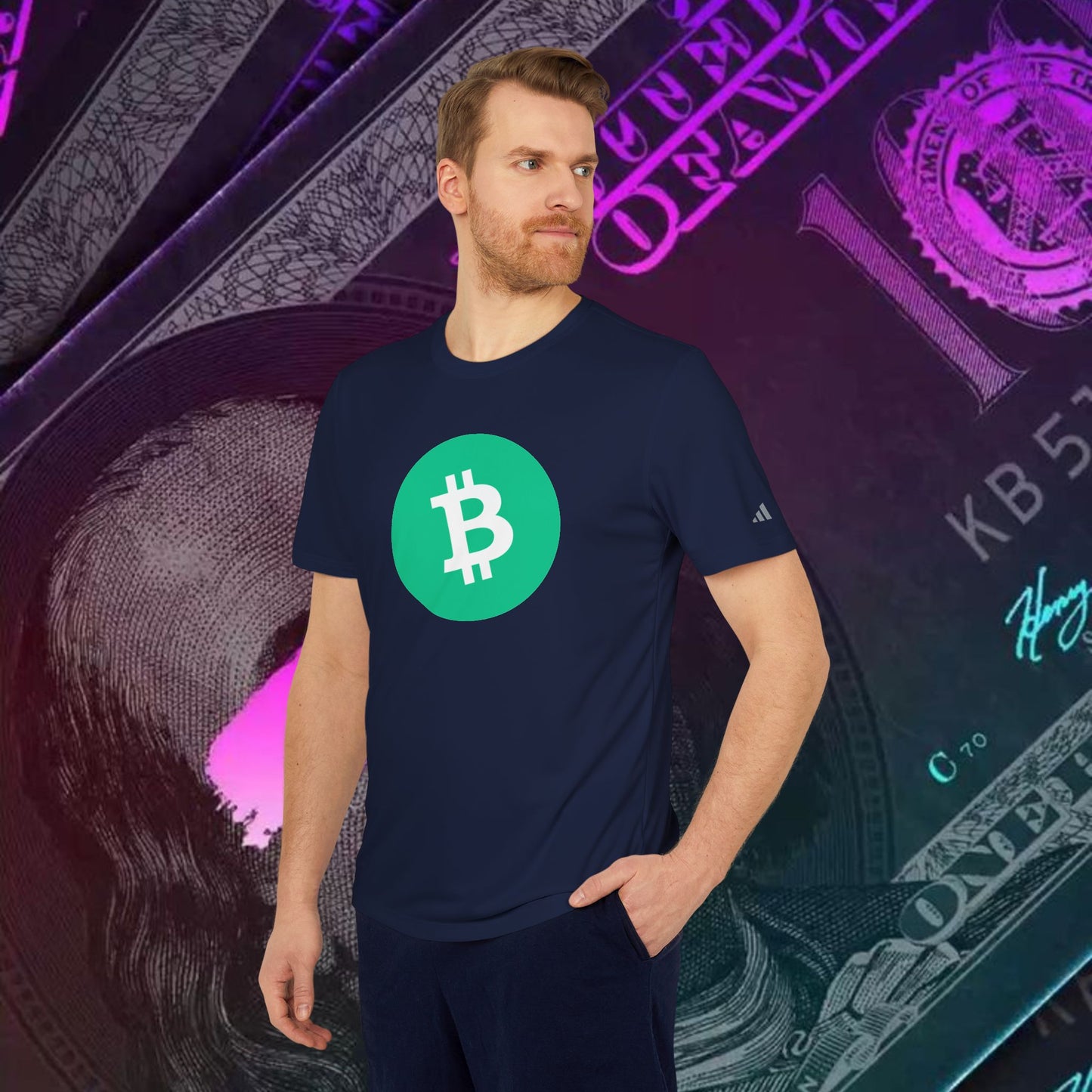 adidas® Unisex Sport T-shirt ( Bitcoin Cash - BCH ) big logo