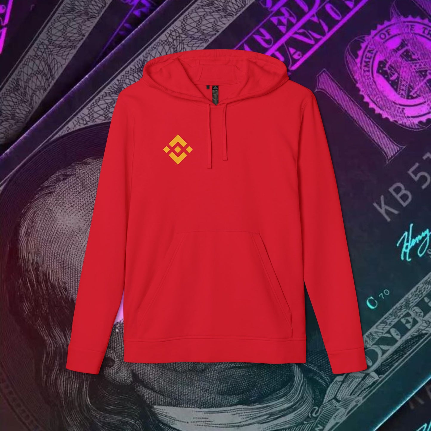 adidas® Unisex Fleece Hoodie (Binance - BNB)