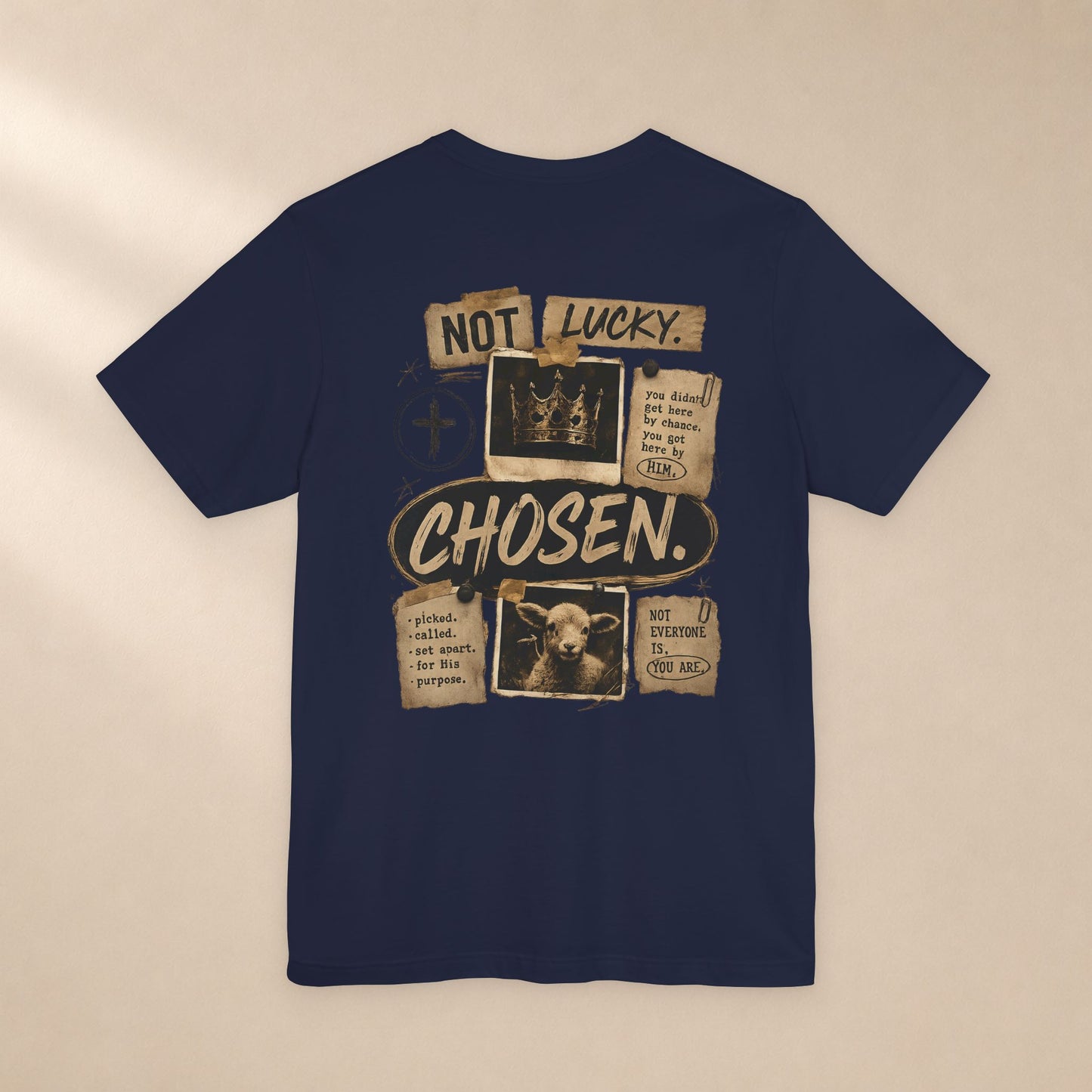 Not Lucky. Chosen. | Christian Graphic Tee | 1 Peter 2:9