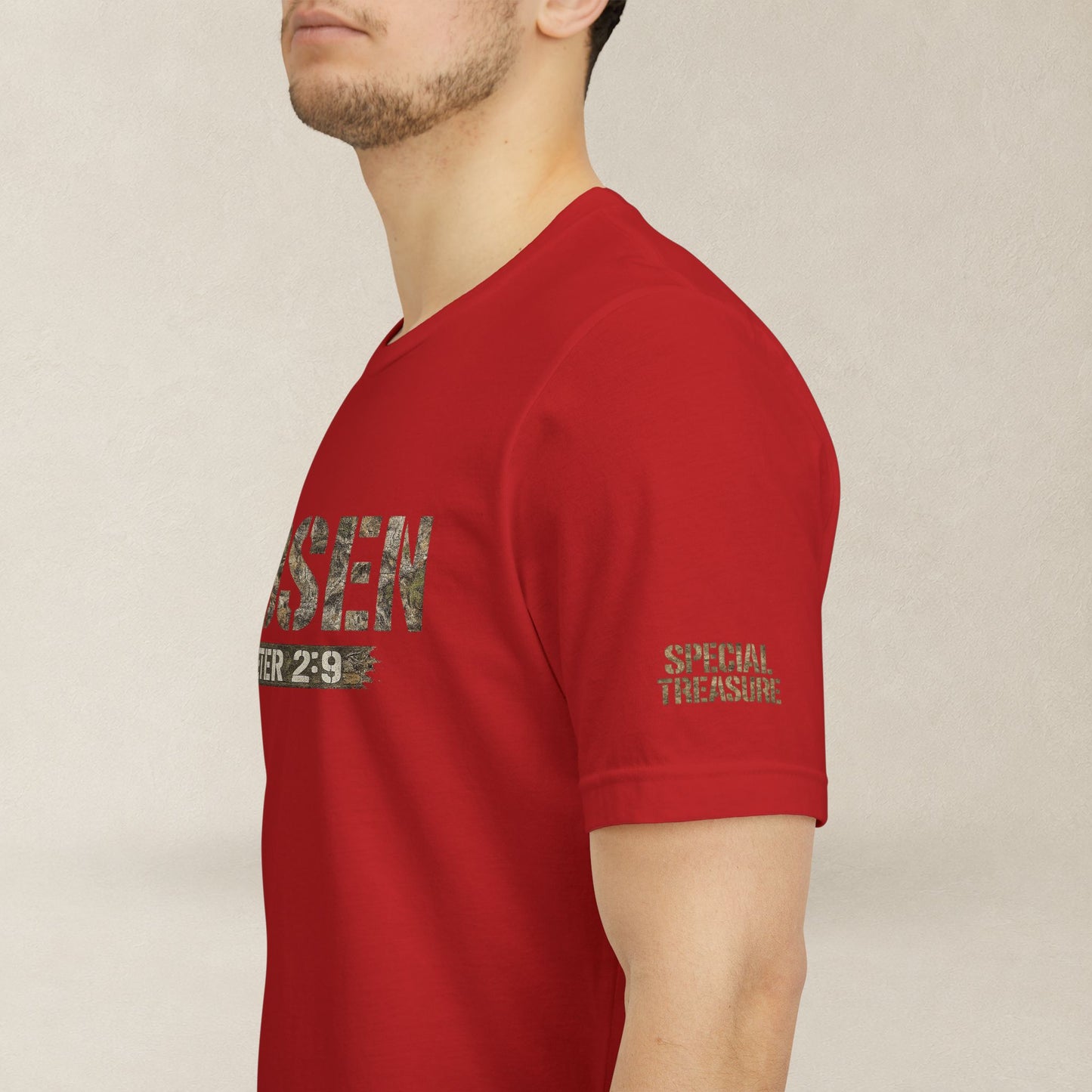 CHOSEN Camo Tee, Royal Priesthood, Special Treasure | 1 Peter 2:9 Christian Apparel
