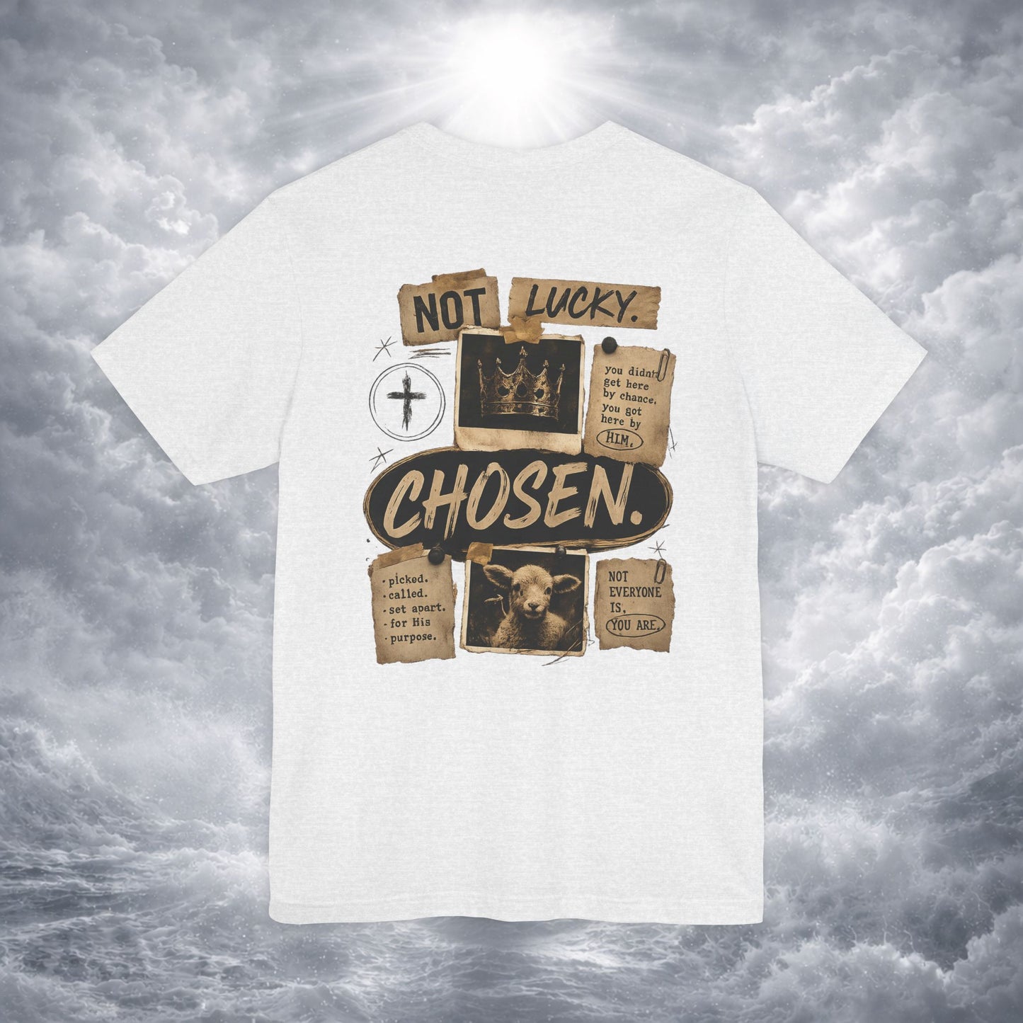 Not Lucky. Chosen. | Christian Graphic Tee | 1 Peter 2:9