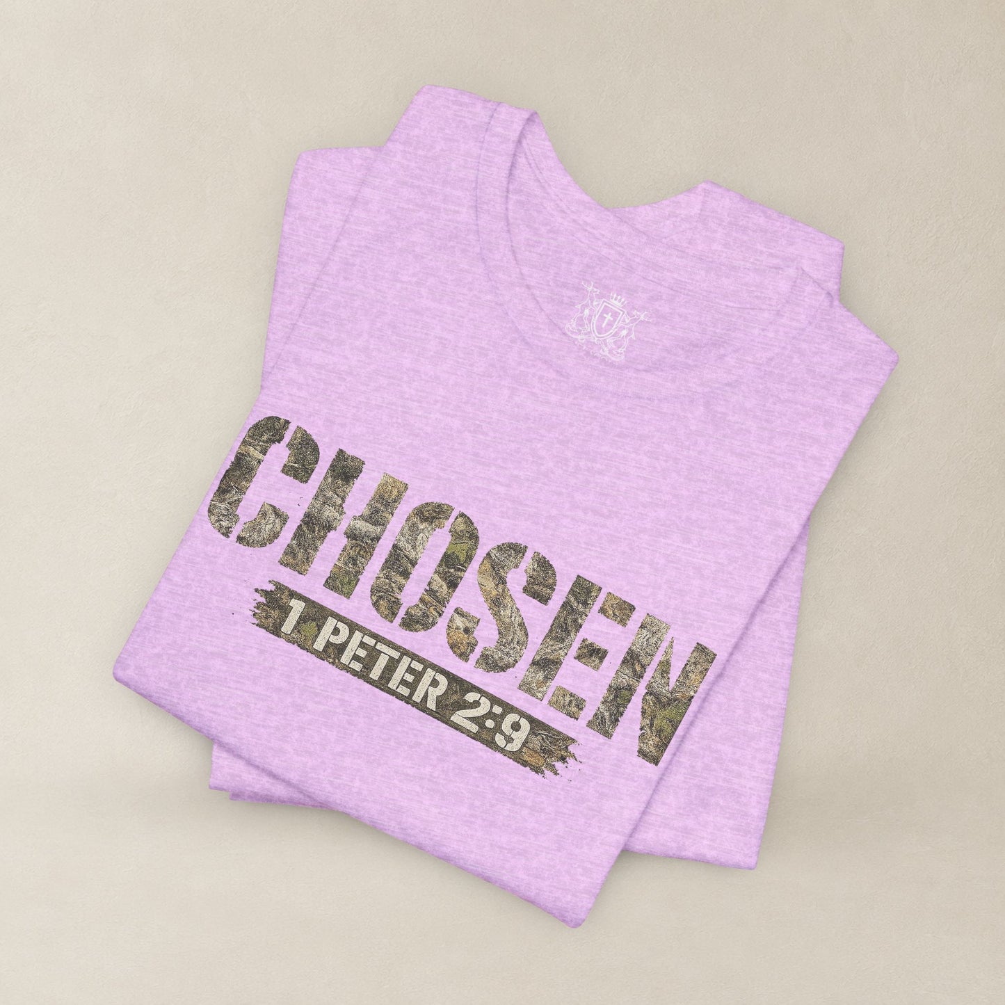 CHOSEN Camo Tee, Royal Priesthood, Special Treasure | 1 Peter 2:9 Christian Apparel