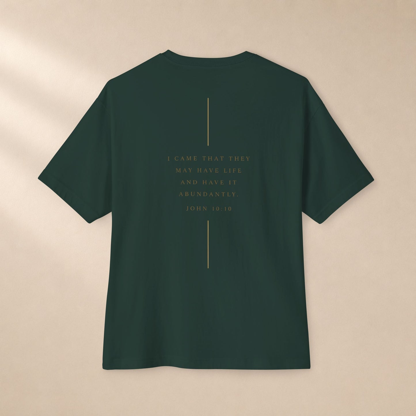 Abundant Life Oversized Boxy Tee | John 10:10 Christian Shirt | Have Life Abundantly