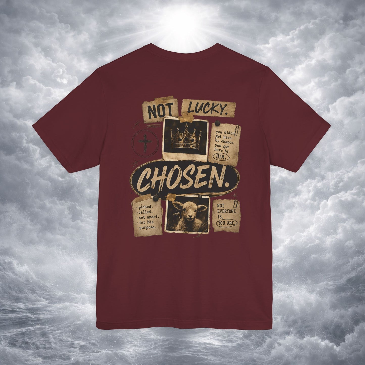 Not Lucky. Chosen. | Christian Graphic Tee | 1 Peter 2:9