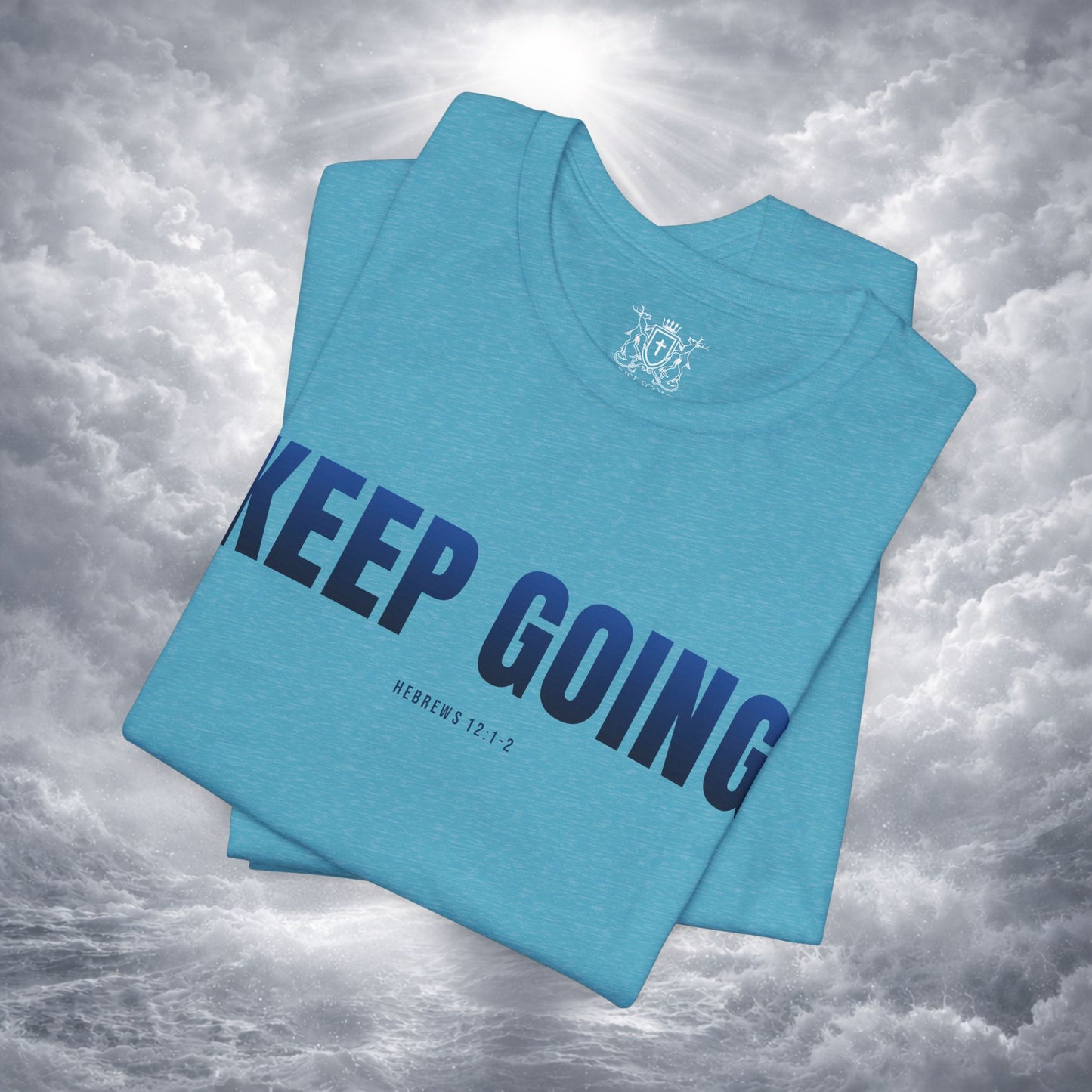 KEEP GOING Run With Endurance | Christian Tee | Hebrews 12: 1-2
