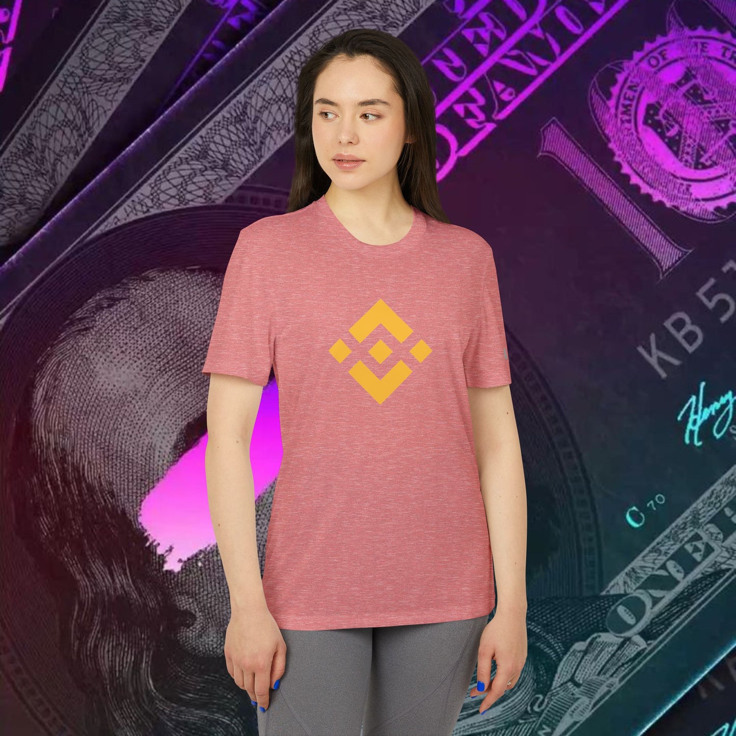 adidas® Unisex Sport T-shirt ( Binance - BNB ) big logo