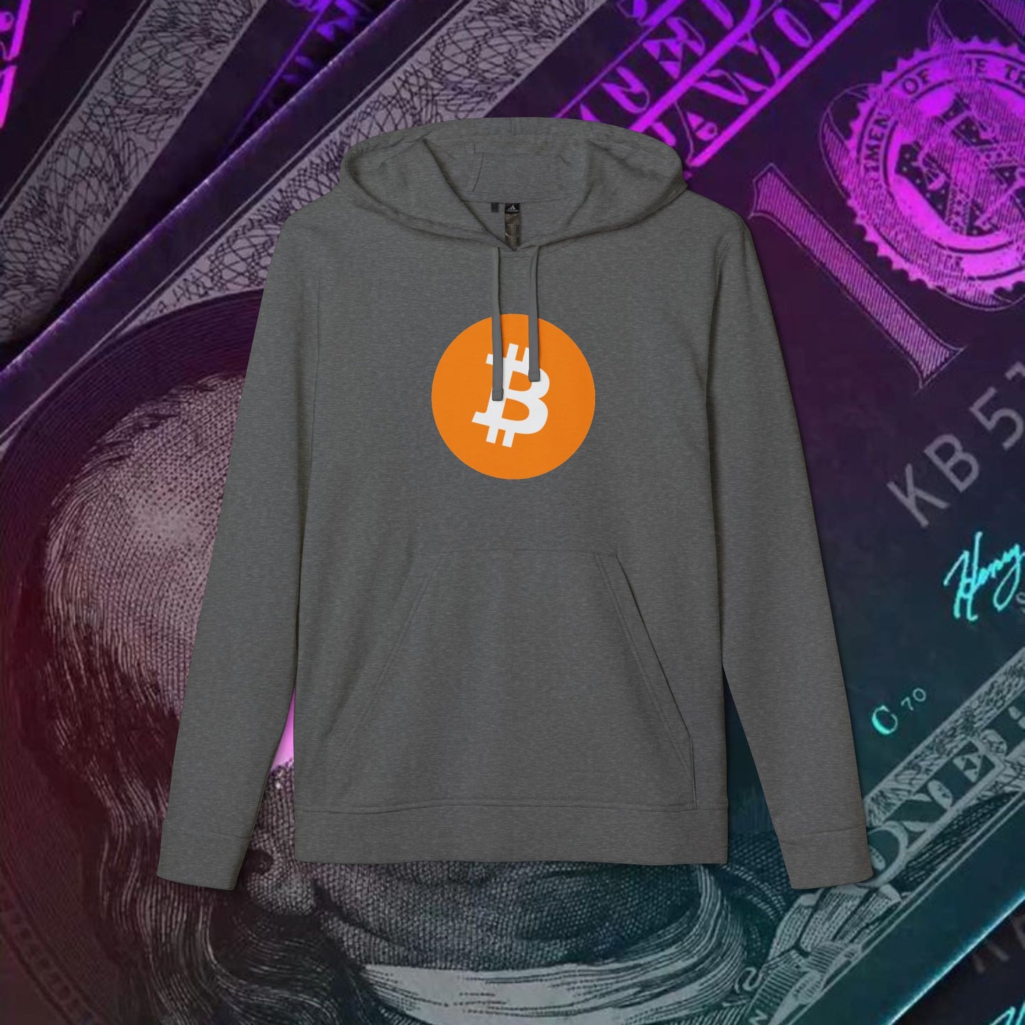 adidas® Unisex Fleece Hoodie (Bitcoin - BTC) big logo