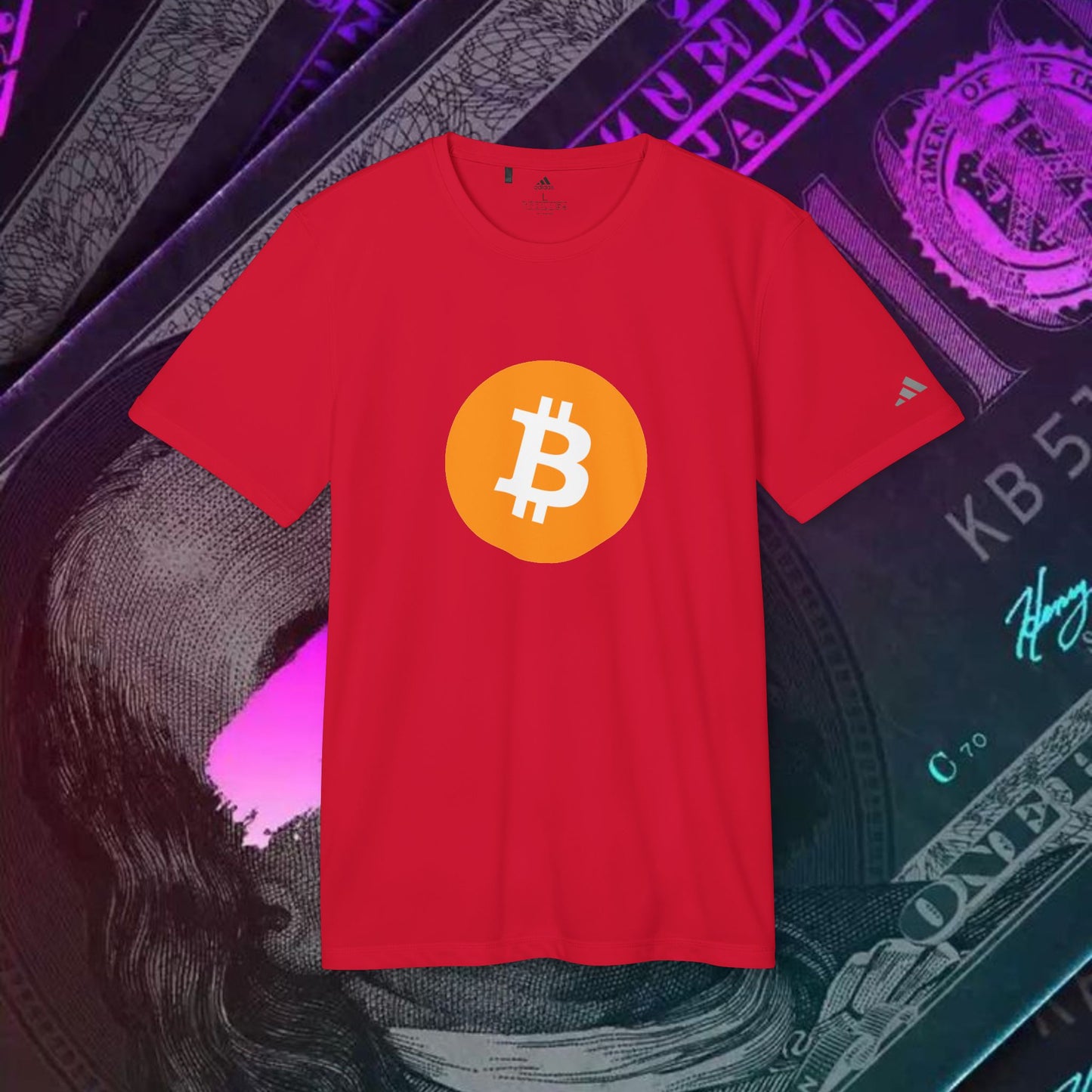 adidas® Unisex Sport T-shirt ( Bitcoin - BTC ) big logo