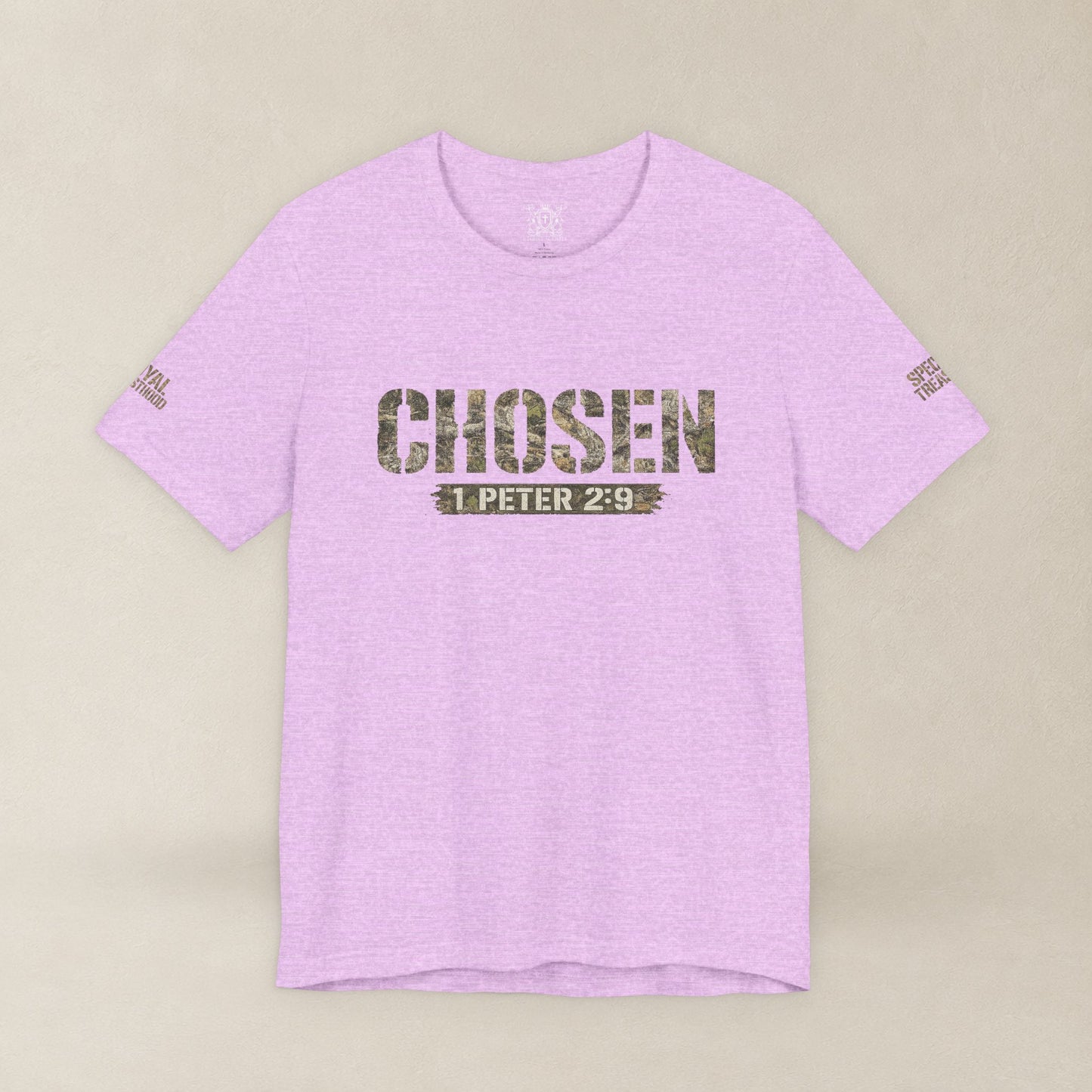 CHOSEN Camo Tee, Royal Priesthood, Special Treasure | 1 Peter 2:9 Christian Apparel