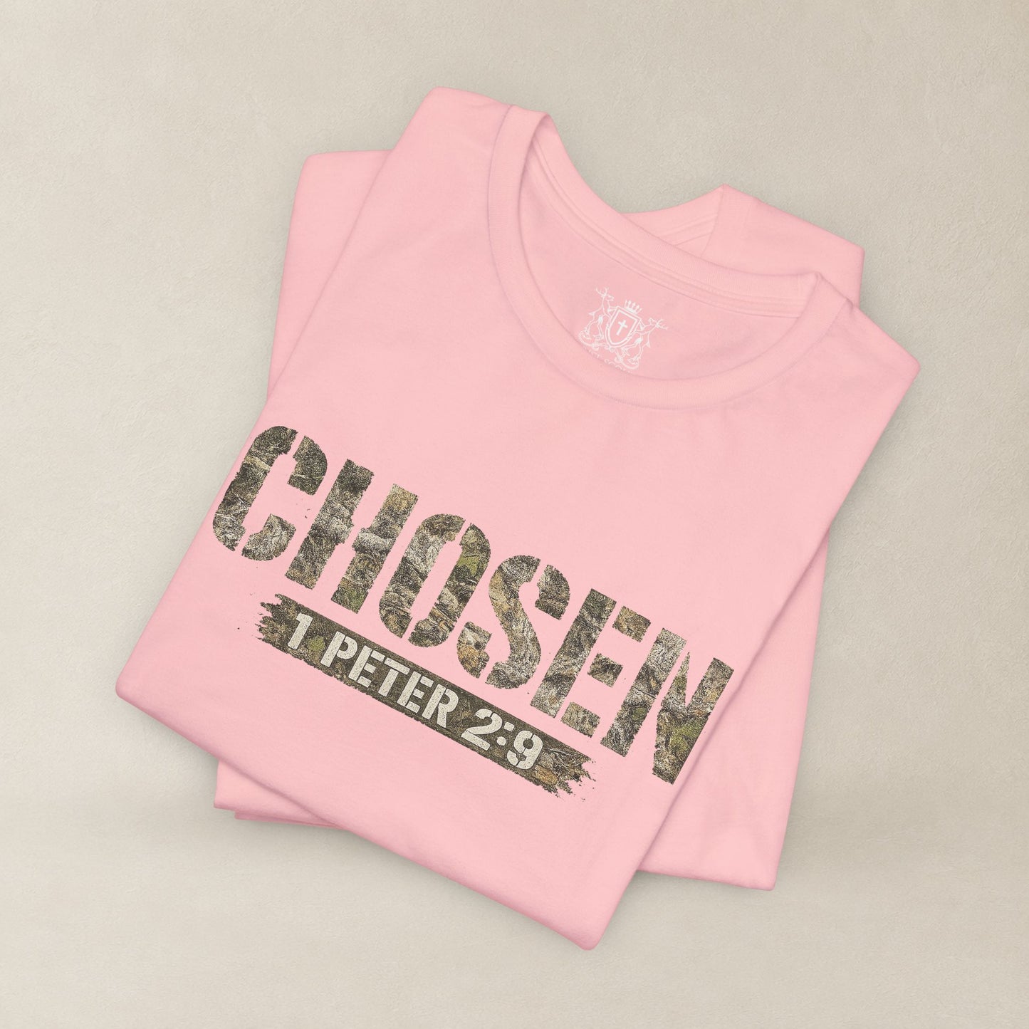 CHOSEN Camo Tee, Royal Priesthood, Special Treasure | 1 Peter 2:9 Christian Apparel