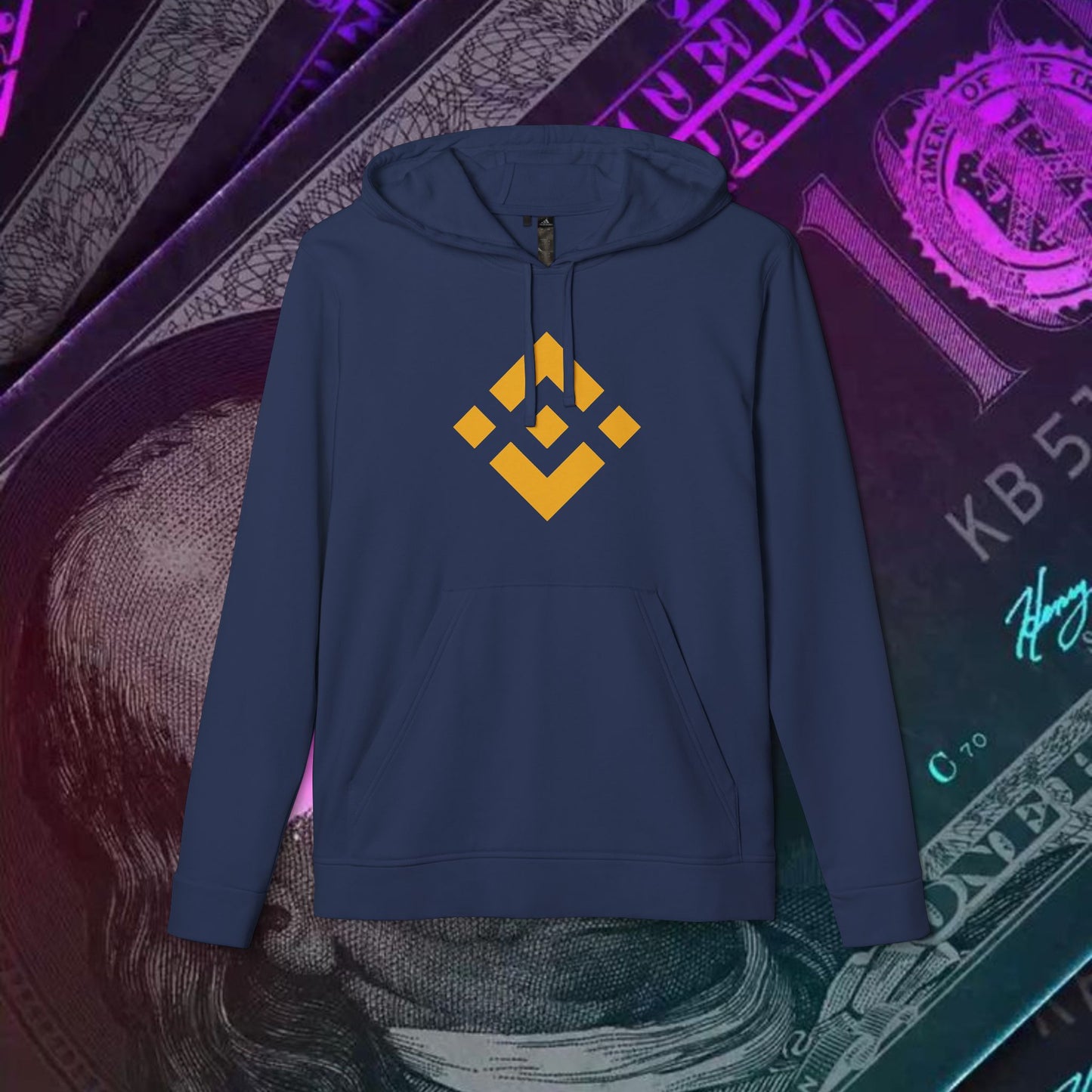 adidas® Unisex Fleece Hoodie (Binance - BNB) big logo