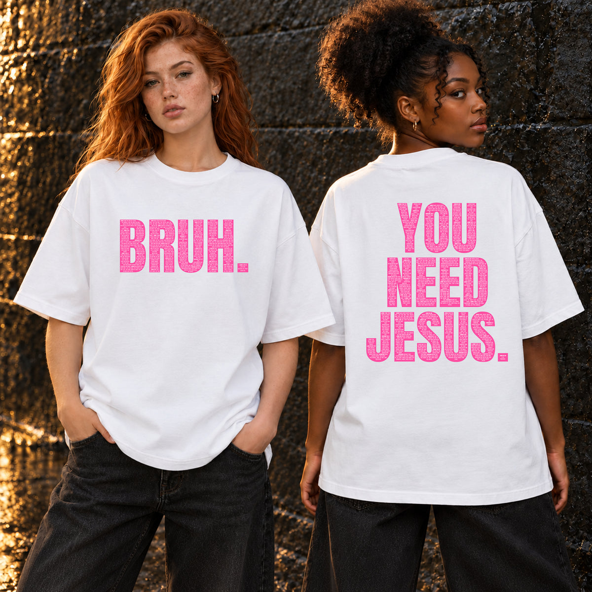 HEAVY TEE BRUH YOU NEED JESUS